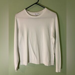 Calvin Klein Women's Cream Crew Neck Sweater